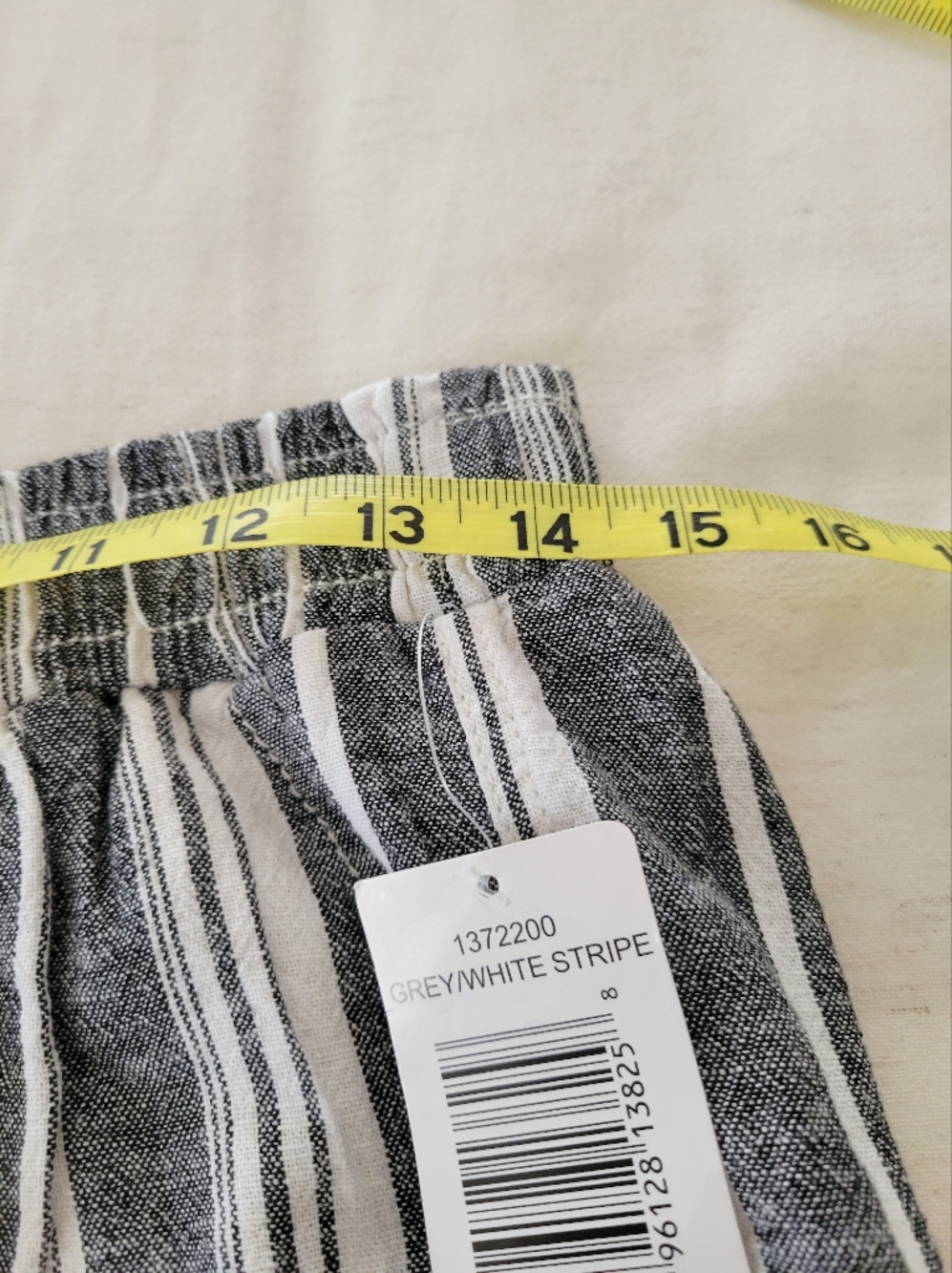 Womens NWT Size Large Striped Wide Leg Drawstring Pants - Black & White - Picture 3 of 7